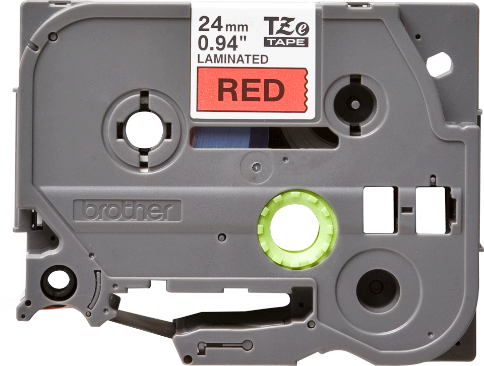 Brother TZe-451 - черен текст на червена ламинирана лента, 24mm ширина 2
